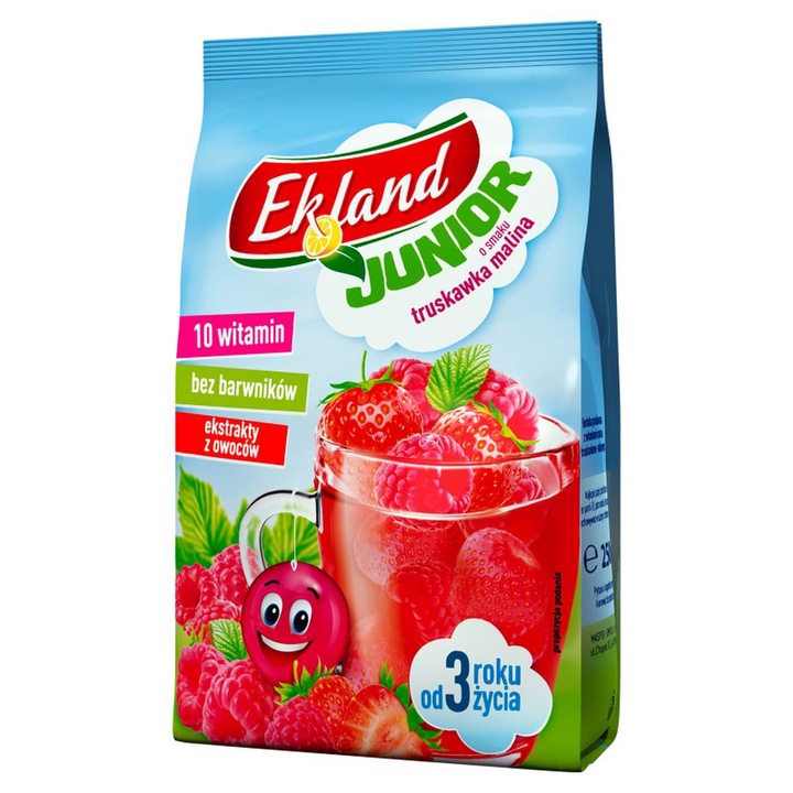 Ceai Ekland Junior cu zmeura si capsuni 250g