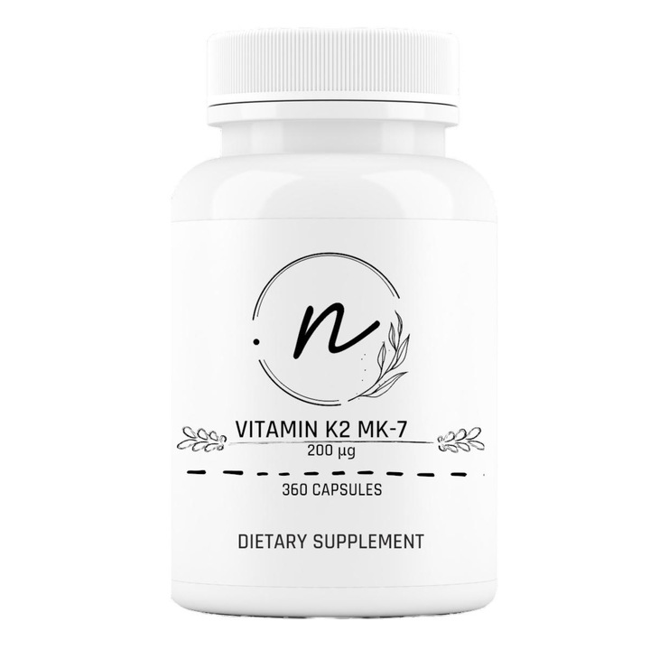 Supliment alimentar, Vitamina K2, 200 mcg, Provitax, 365 capsule, sprijina sanatatea oaselor si a inimii