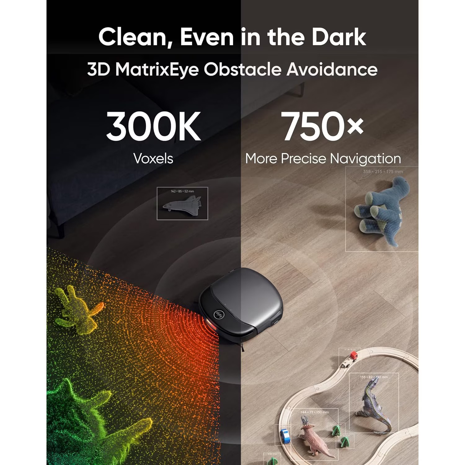 Aspirator robot eufy Robot Vacuum Omni S1 Pro, Statie All-in-One, HydroJet Robot, Aspirator si Mop, 8000 Pa, Negru