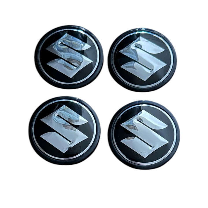 Set 4 capace roti 65mm exterior, 56mm interior Suzuki negre compatibil/inlocuitor janta aliaj 3B7601171