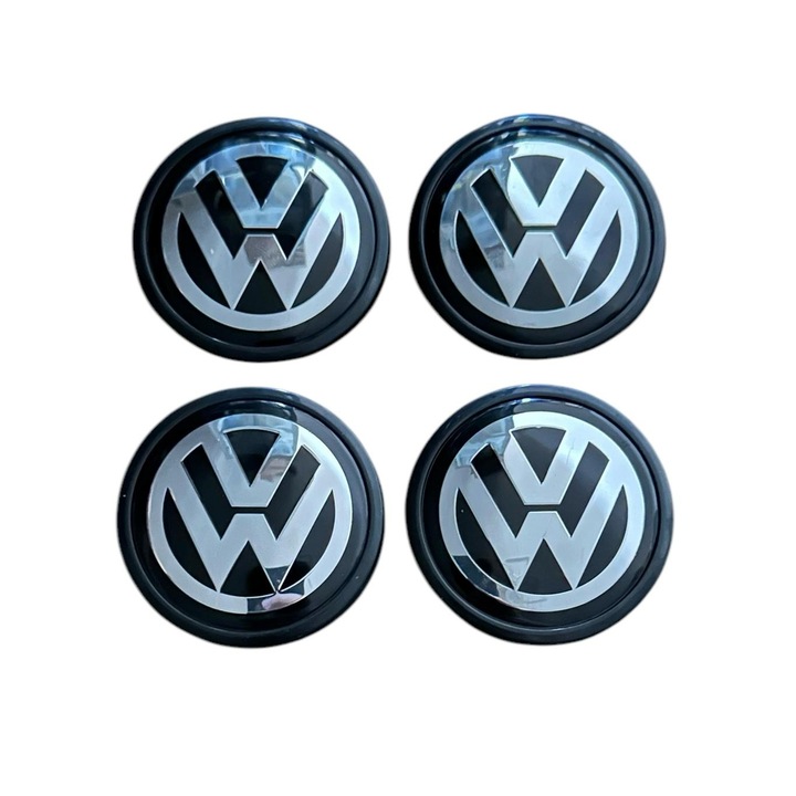 Комплект от 4 капачки за джанти 63 мм външни, 58 мм вътрешни VW съвместими/резервни алуминиеви джанти