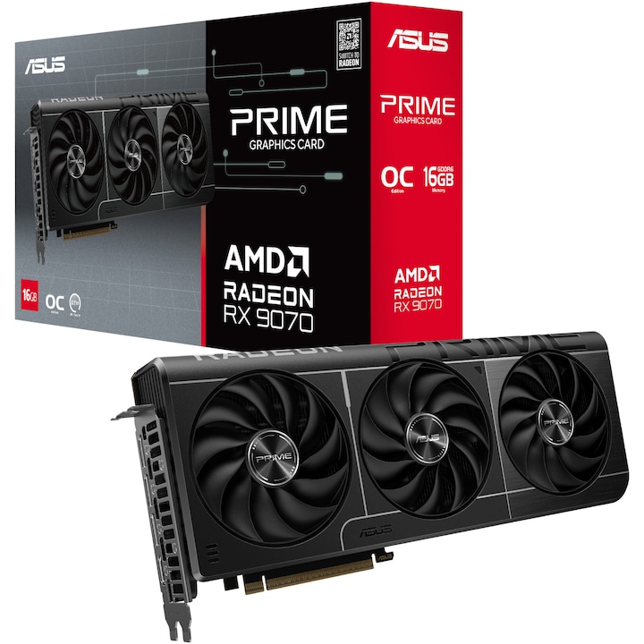 Видеокарта ASUS PRIME AMD RADEON™ RX 9070 OC, 16GB GDDR6, 256-bit