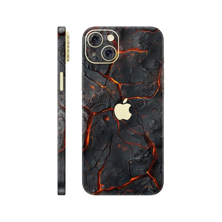 iPhone 15 Screen Protector, Signature Collection, задна кожа със съединени страни, Inferno Crust