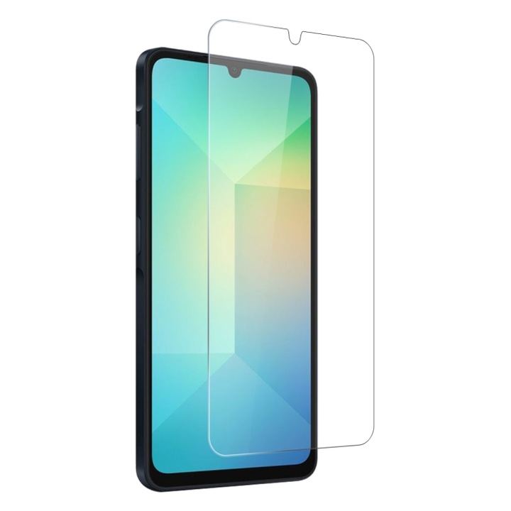 Képernyővédő fólia Samsung Galaxy A06-hoz, KEMÉNY edzett üveg, átlátszó