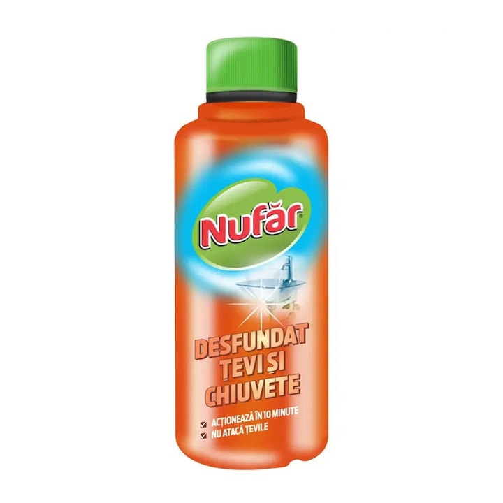 Pachet 6 X Solutie Desfundat Tevi Si Chiuvete Nufar Fara Clor 375ml