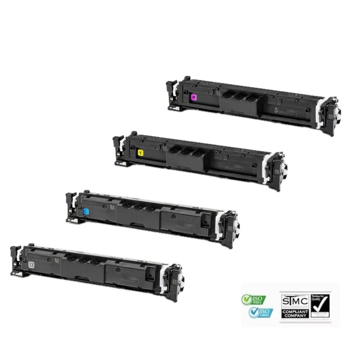 Set 4 cartuse toner compatibile 220X HP W2200X, W2201X, W2202X, W2203X, fara cip, BK/C/M/Y, 24000 pagini, pentru HP COLOR LASERJET PRO MFP 4303FDW, COLOR LASERJET PRO MFP 4303DW, COLOR LASERJET PRO 4302DW, COLOR LASERJET PRO 4202DW, COLOR LASERJET 4202DN