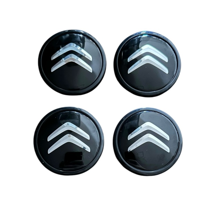 Set 4 capace roti 65mm exterior, 56mm interior Citroen negru compatibil/inlocuitor janta aliaj 3B7601171
