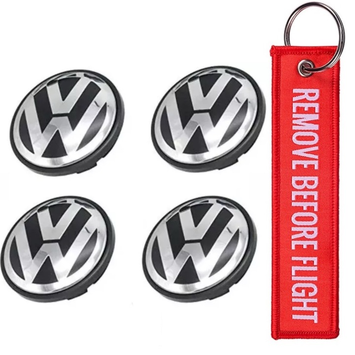 4 db Volkswagen 70 mm-es kerékvédő készlet, és távolítsa el repülés előtt a kulcstartót