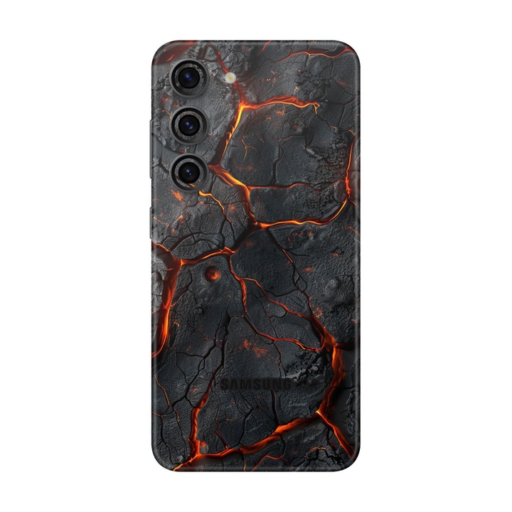 Folie de protectie pentru Samsung Galaxy S23 Plus, Colectia Signature, Skin Spate cu laterale unite, Inferno Crust