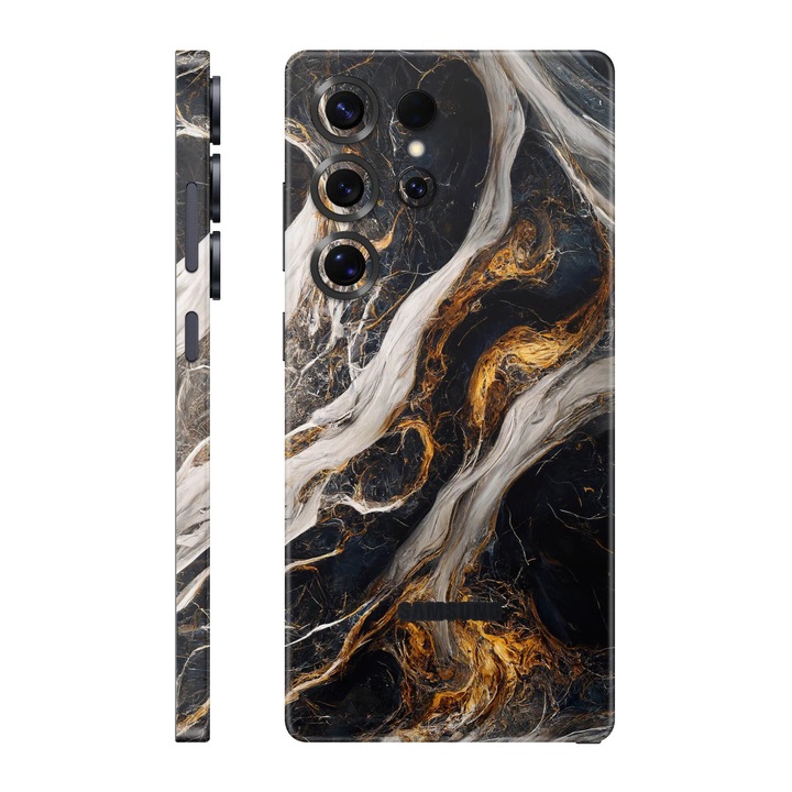 Folie de protectie pentru Samsung Galaxy S25 Ultra, Colectia Signature, Skin Spate cu laterale unite, Luxe Nebula