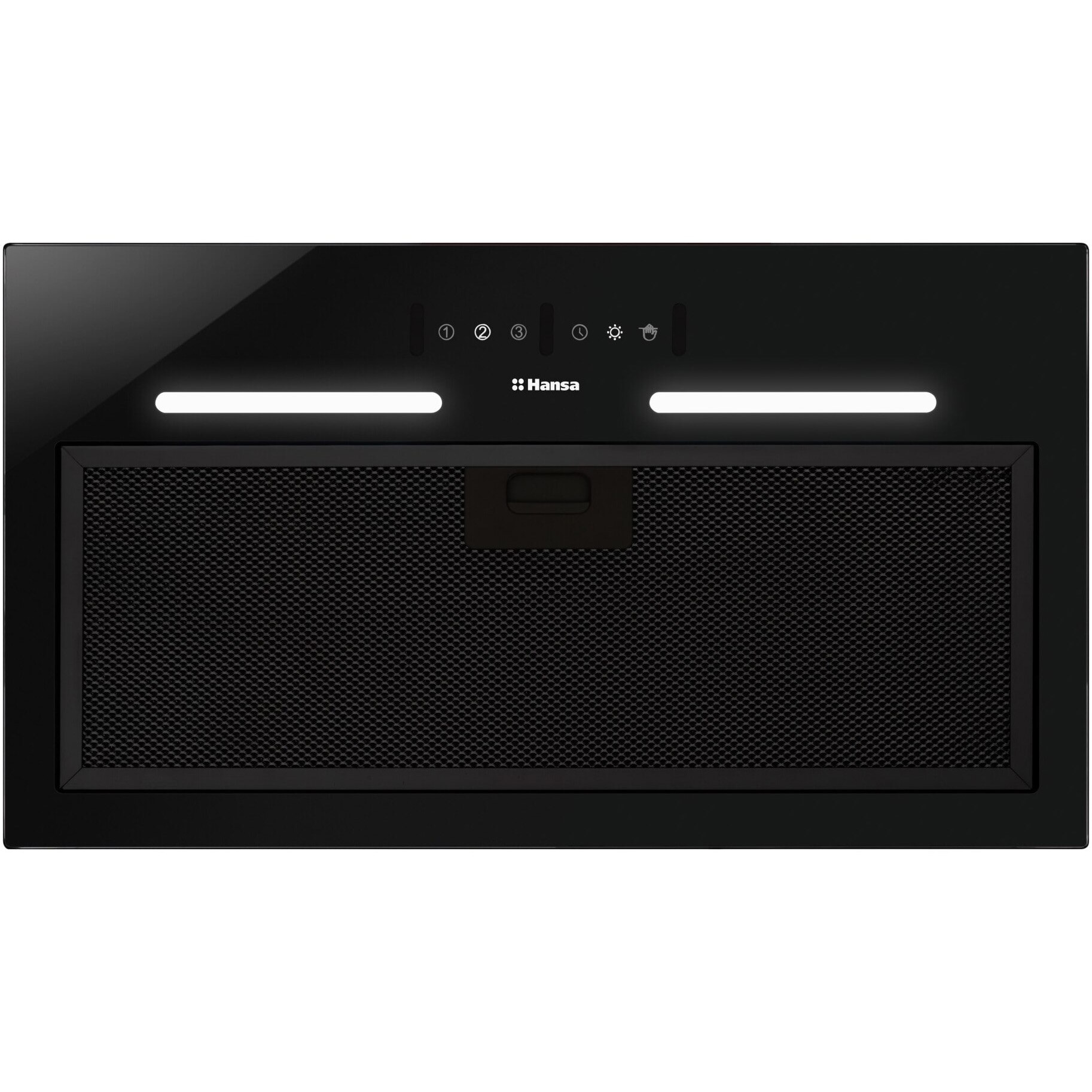 Hota incorporabila decorativa Hansa OMP6553BGH, Putere de absorbtie 462mc/h, Iluminare LED, Touchless - Control prin gesturi, 55 cm, Negru