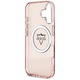 Etui telefon Guess IML Metal Mountain MagSafe, roz, pentru iPhone 16, protectie solida, design elegant