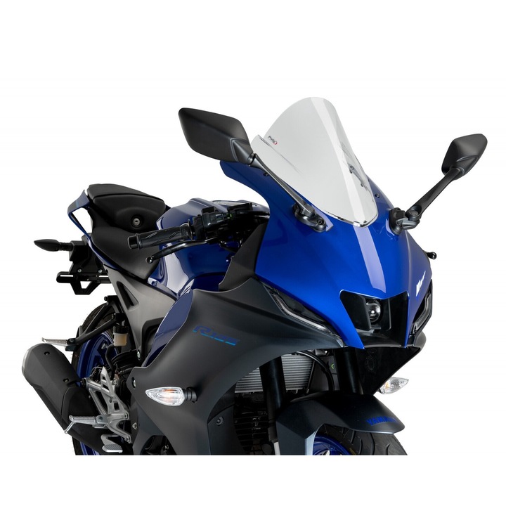 Предно стъкло за мотоциклет, PUIG, за Yamaha YZF-R125 2023-2024, аеродинамично, лесен монтаж, акрил, прозрачно