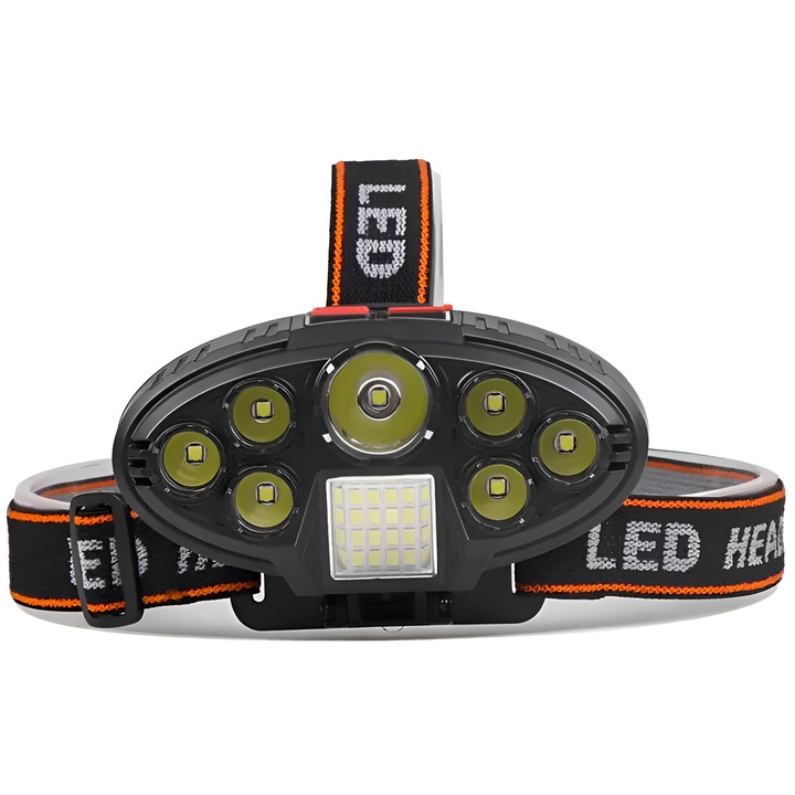 Újratölthető USB lámpa, 7 LED, 16 LED, vízálló, kompakt méretek