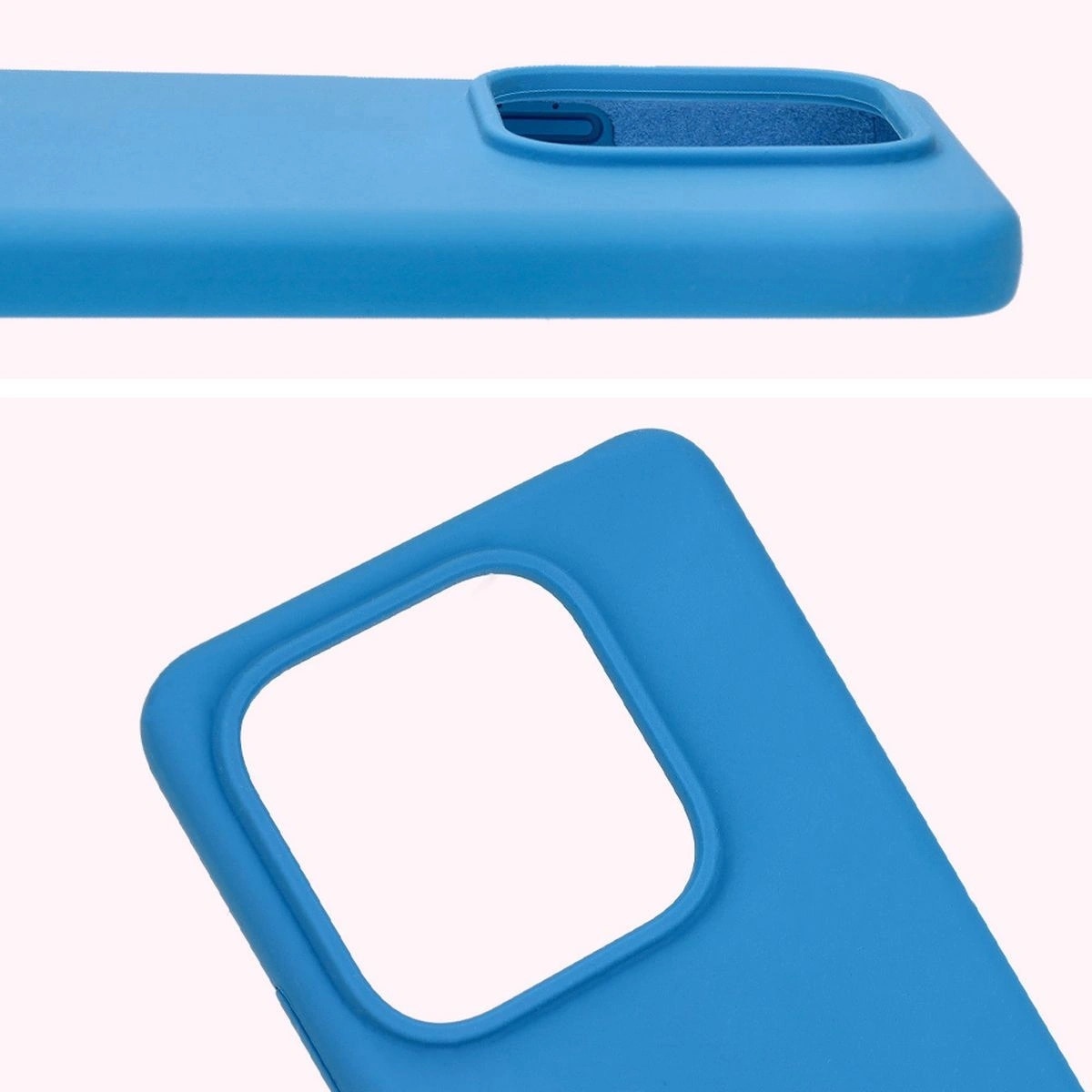 Husă din silicon BizonMobile Soft Case pentru Xiaomi Redmi Note 14 5G, albastru, 16.14x7.32cm