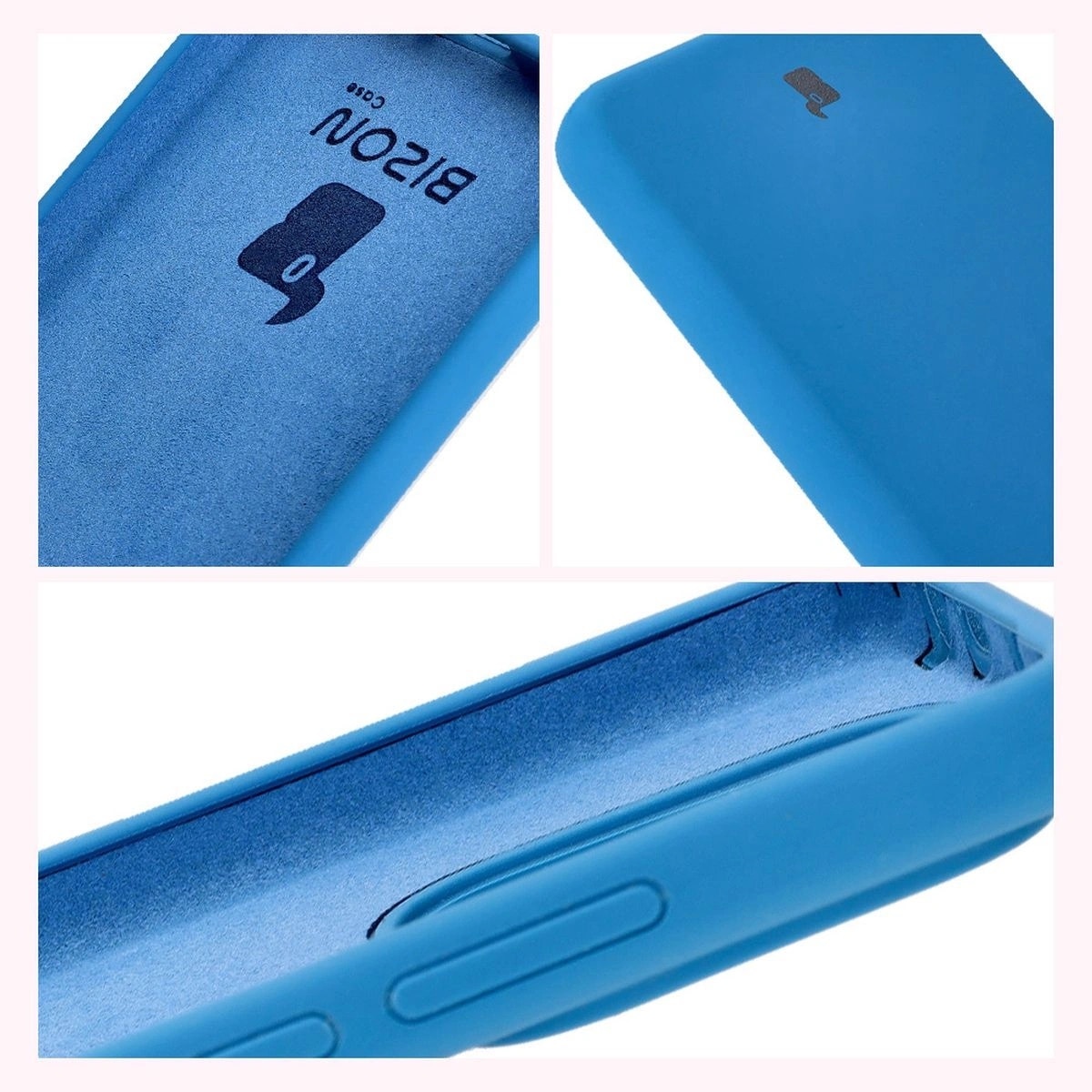 Husă din silicon BizonMobile Soft Case pentru Xiaomi Redmi Note 14 5G, albastru, 16.14x7.32cm