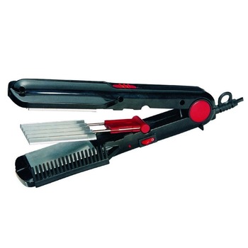 Placa de par 2 in 1 Sapir, 35 W, Negru/Rosu Placa de par 2 in 1 Sapir, 35 W, Negru/Rosu