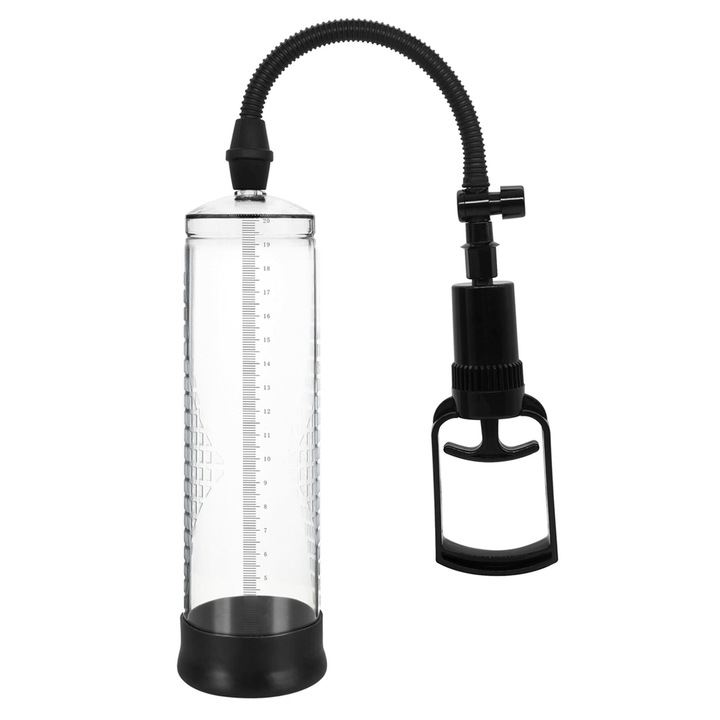 Секс помпа B - Series Power, уголемяване на пениса, 22x6.9 см, Черен, ABS, Силикон, PVC