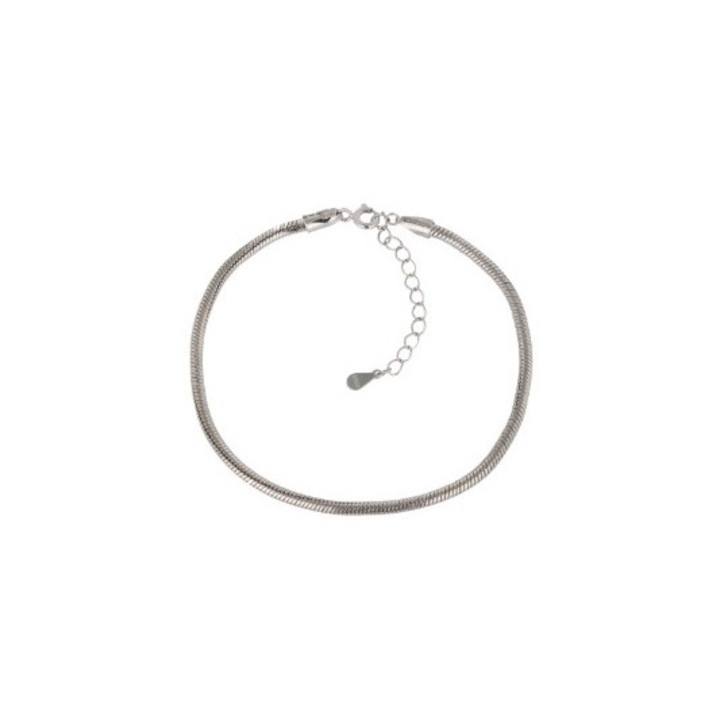 Bratara din argint 925, Bratara dama, lant de 15,5 cm + 4,5 cm reglabil, Bratara cadou perfecta, Argintiu