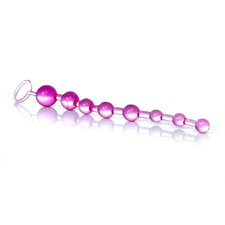 Bile anale B - Series EasyLove, 10 bucati, 12x28mm, 29cm, TPR