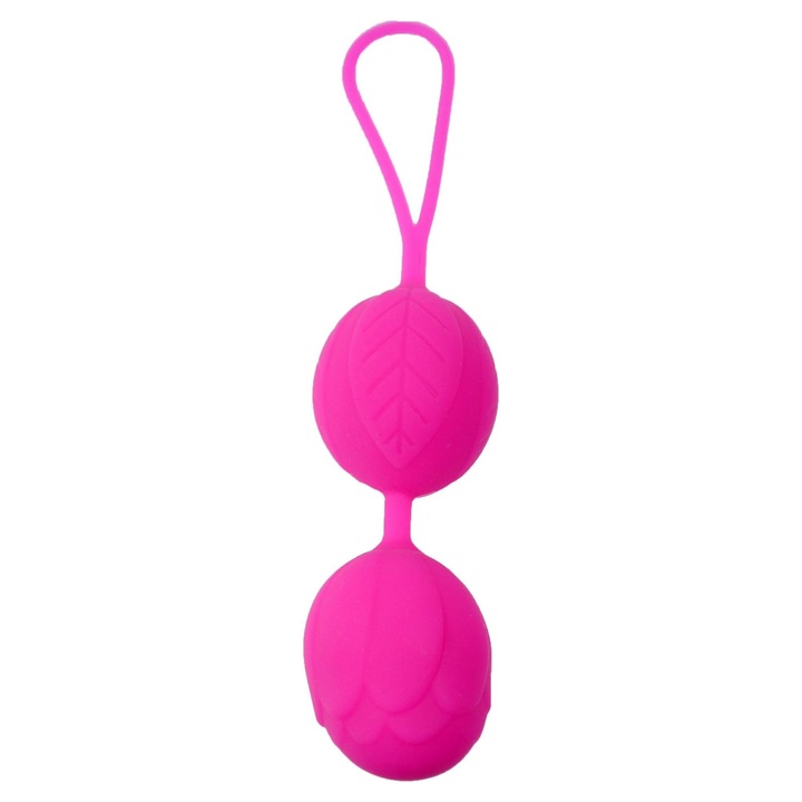 Bile vaginale B - Series EasyLove, set cu vibratii, silicon, roz