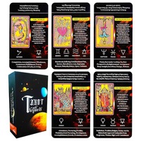 Set Profesional Tarot & Oracol, AjieQaQ®, 78 Carti 70x120mm, Simbolisme Aurii cu Semnificatii Usor Interpretabile, Ghid Incepatori Inclus, Vindecare Emotionala, Meditatie Avansata, Carton Premium Rezistent, Ideal pentru Terapie si Dezvoltare Spirituala