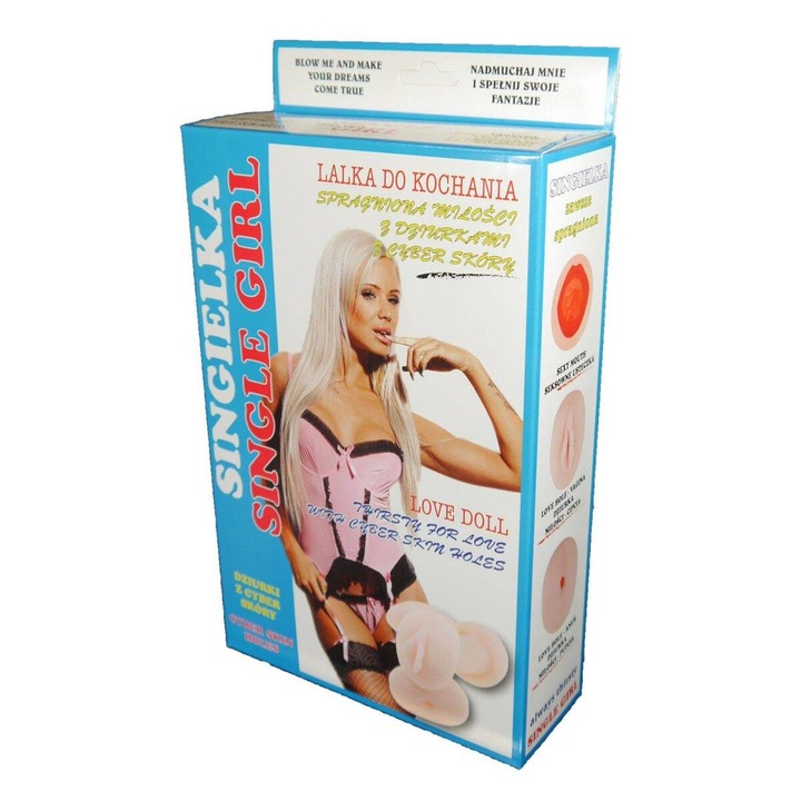 Erotikus baba, B - Series Lyla sorozat, 3 lyuk, cyber skin