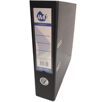 Biblioraft plastic NEGRU, 7.5 cm, A4, AMO, plastifiat exterior, pentru arhivare documente