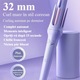 Ondulator par，Ondulator automat, Waves 32 mm, Ingrijirea parului cu strat ceramic, 160°C-200°C, 2 directii de rotatie, Sistem de ondulare inteligenta，Potrivit pentru Orice Tip de Par, Mov deschis