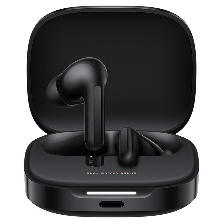 Casti Wireless Over-Ear Xiaomi Redmi Buds 6, Reducere zgomot activ, Bluetooth 5.4, Waterproof IP54, Microfon, Autonomie 60h, Negru
