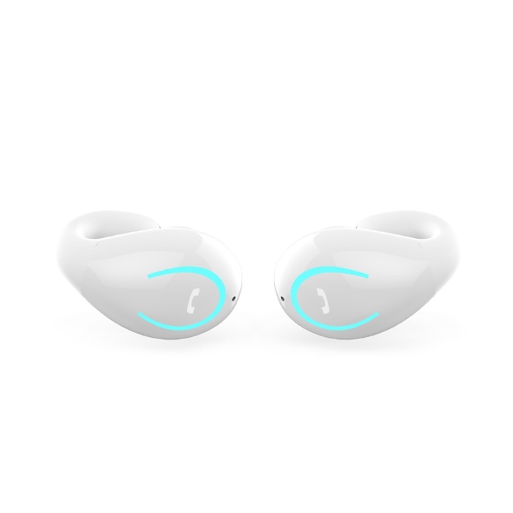 Casti Bluetooth Over-Ear YX08, Bluetooth 5.0, Rezistente la Apa IPX4, Autonomie 5h, Alb