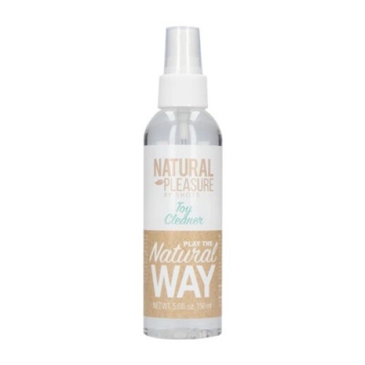 Spray de curatare pentru jucarii erotice, Natural Pleasure by Shots, 150 ml, biodegradabil, fara coloranti