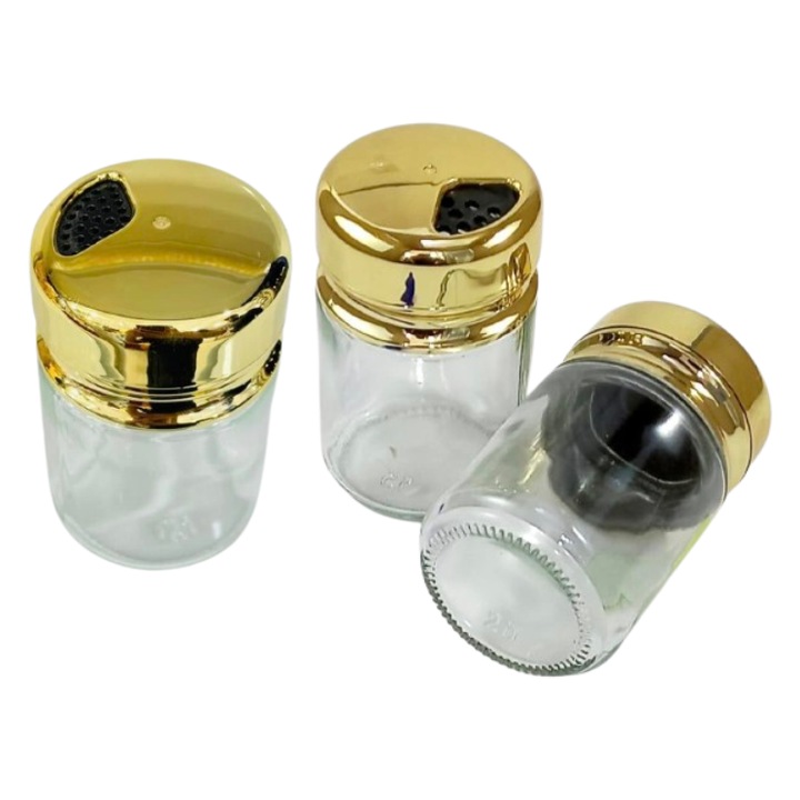 Set 3 solnite pentru condimente, Sticla+Pvc