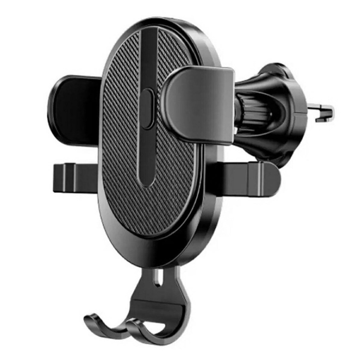 Autós telefontartó, ZakupyTV, 360 fokban állítható, fekete, 11,3x10,1x5cm