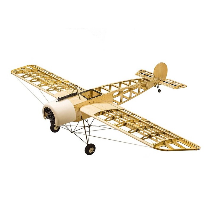 Avion Fokker, Siva, 1500 mm, model detaliat, din lemn, set de constructie
