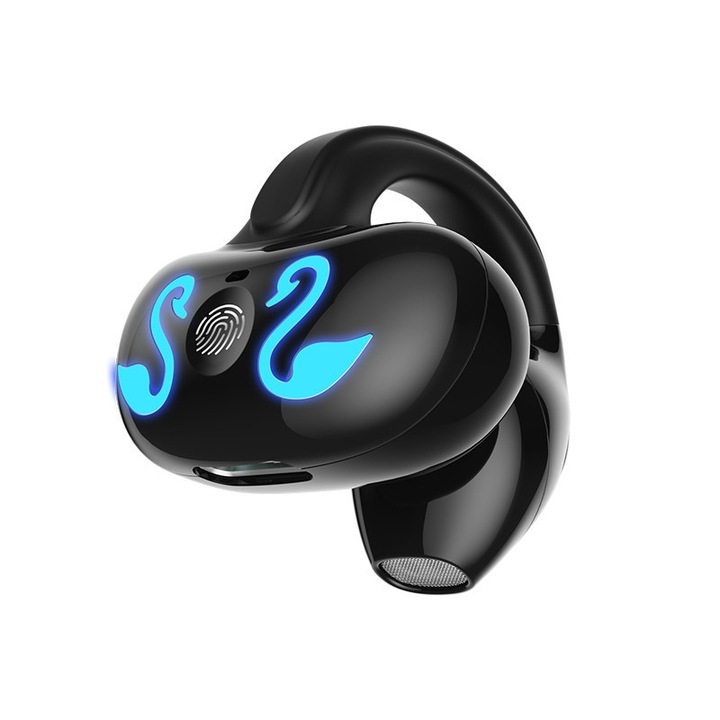 Casti Bluetooth Over-Ear GD68, Bluetooth 5.3, Baterie Standby 1080h, Design Clip-On, Negru