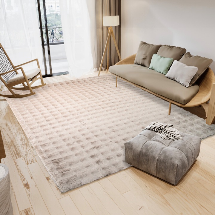 Covor Pufos Calitate Superioara, Pierre Cardin Crem/Bej Ultra Soft 200x290 cm