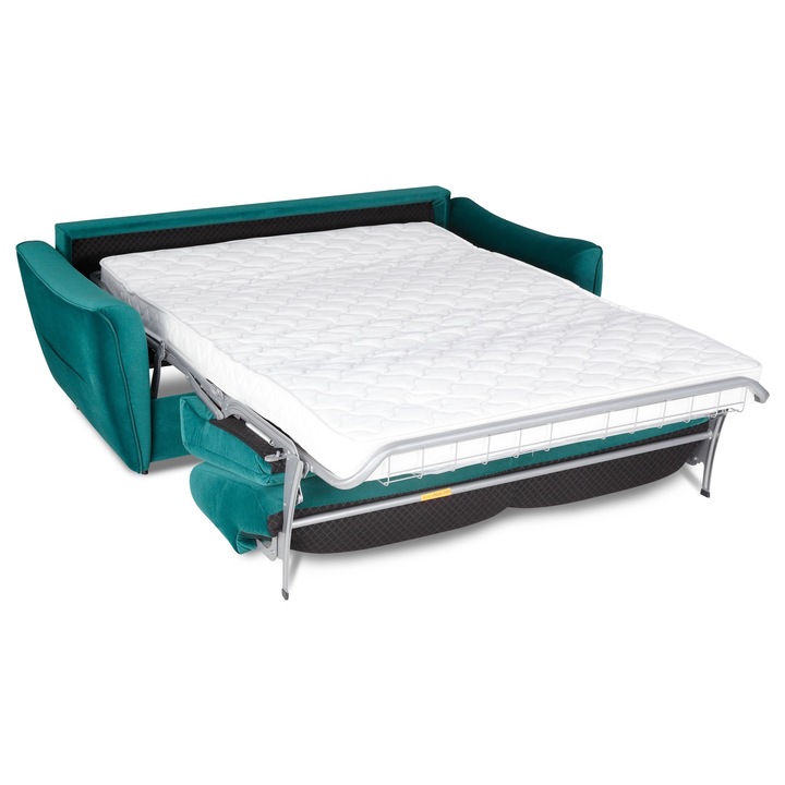 Canapea Extensibila cu Saltea Mono, Stofa, Culoare la Alegere