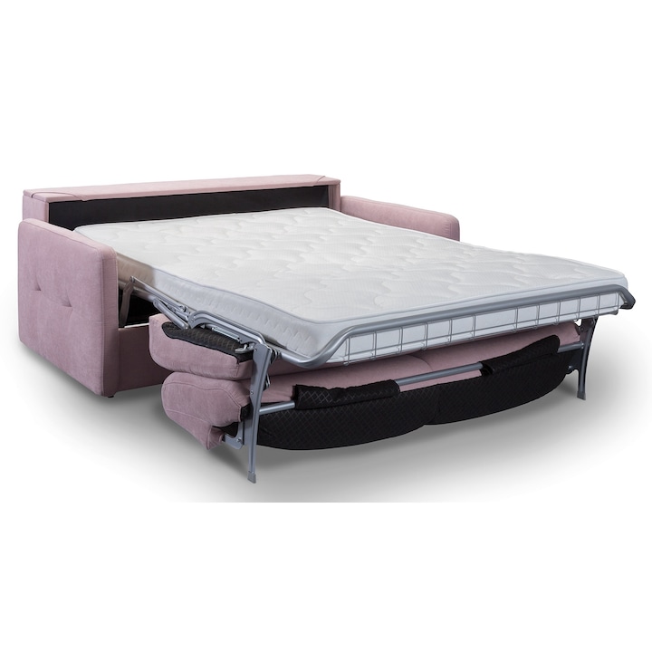 Canapea Extensibila cu Saltea Ema, Stofa, Culoare la Alegere