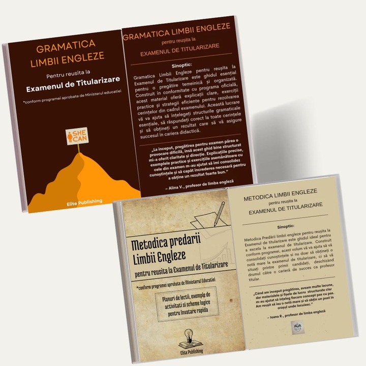 Pachet pregatire Titularizare Limba Engleza: Gramatica+Metodica predarii, conform programei oficiale, Elite Publishing