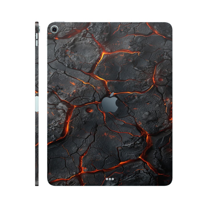 Folie de protectie pentru iPad Air 11" (2024), Colectia Signature, Skin Spate cu laterale separate, Inferno Crust