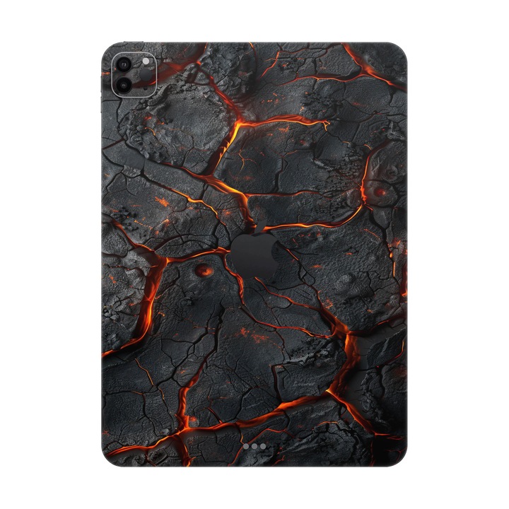 Folie de protectie pentru iPad Pro 12.9" (4th Gen), Colectia Signature, Skin Spate cu laterale unite, Inferno Crust