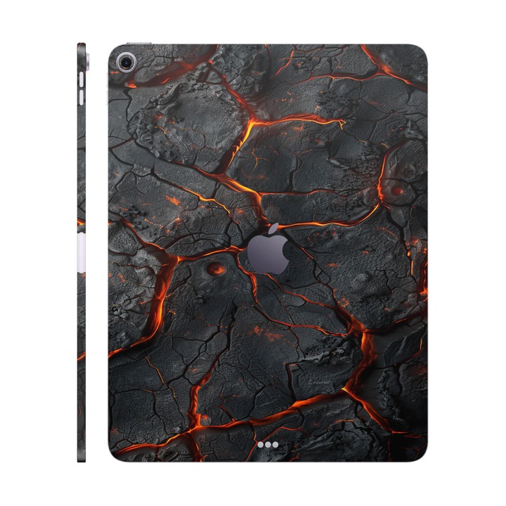 Folie de protectie pentru iPad Air 13" (2024), Colectia Signature, Skin Spate cu laterale separate, Inferno Crust