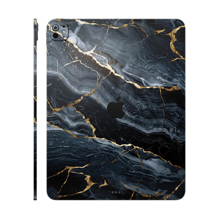 Folie de protectie pentru iPad Pro 13" (2024), Colectia Signature, Skin Spate cu laterale unite, Gilded Abyss