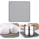 Protectie pentru chiuveta din silicon, Gratar protectie fund chiuveta, Axroad Mall, Rezistenta la caldura, Design fagure, Multifunctional, Scurgerea rapida a apei fara a se acumula, 34.5x34.5cm, Gri deschis
