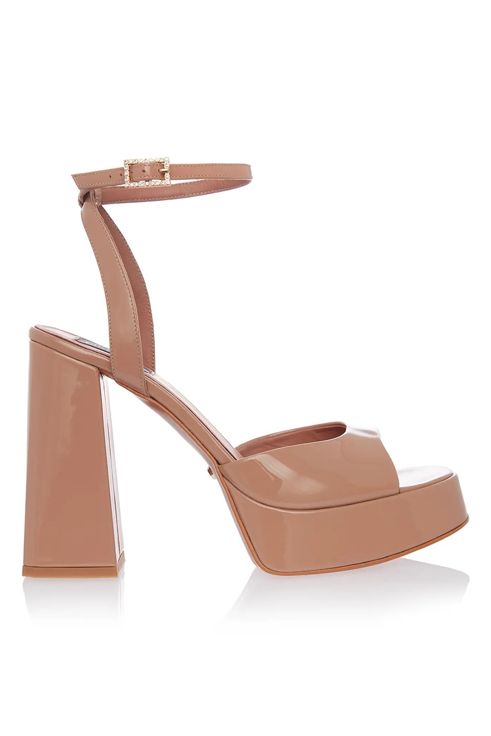 Gemelli Shoes, Sandale de piele cu toc masiv Zenaida - eMAG.ro