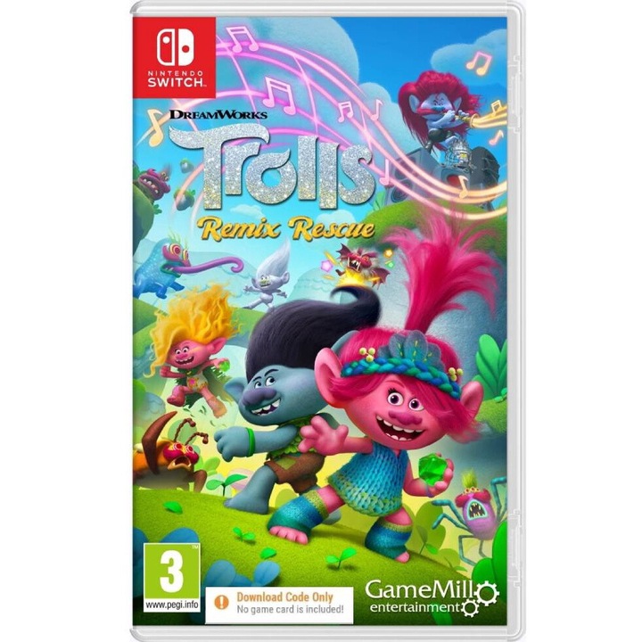 Dreamworks Trolls Remix Rescue (code In Box) Nintendo Switch Játékszoftver
