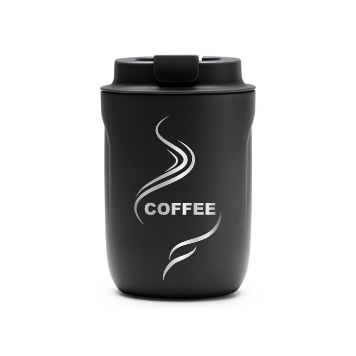 Термокана Intelli® Travel Mag Tanik, Кафе, Без BPA, Поддържа напитката гореща или студена, Вместимост 250 мл, Черна, 1878334 TaBL 38
