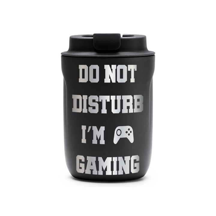 Термос чаша Intelli® Travel Mag Tanik, I'm Gaming, без BPA, поддържа напитката гореща или студена, вместимост 250 мл, черна, 1878334 TaBL 24
