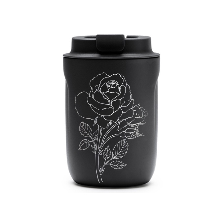 Термос Cana Intelli® Travel Mag Tanik, розов, без BPA, поддържа напитката гореща или студена, капацитет 250 мл, черен, 1878334 TaBL 124